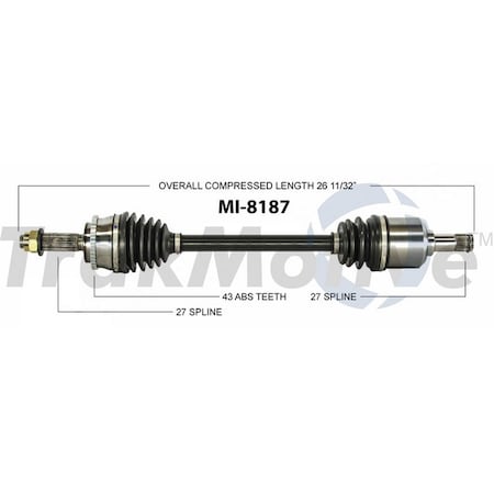 Surtrack Axle Cv Axle Shaft, Mi-8187 MI-8187
